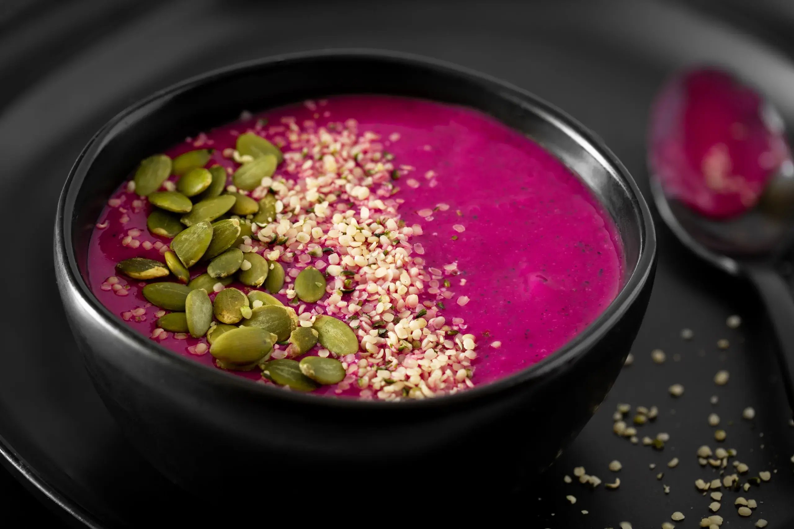 Hemp Heart and Dragon Fruit Smoothie Bowl